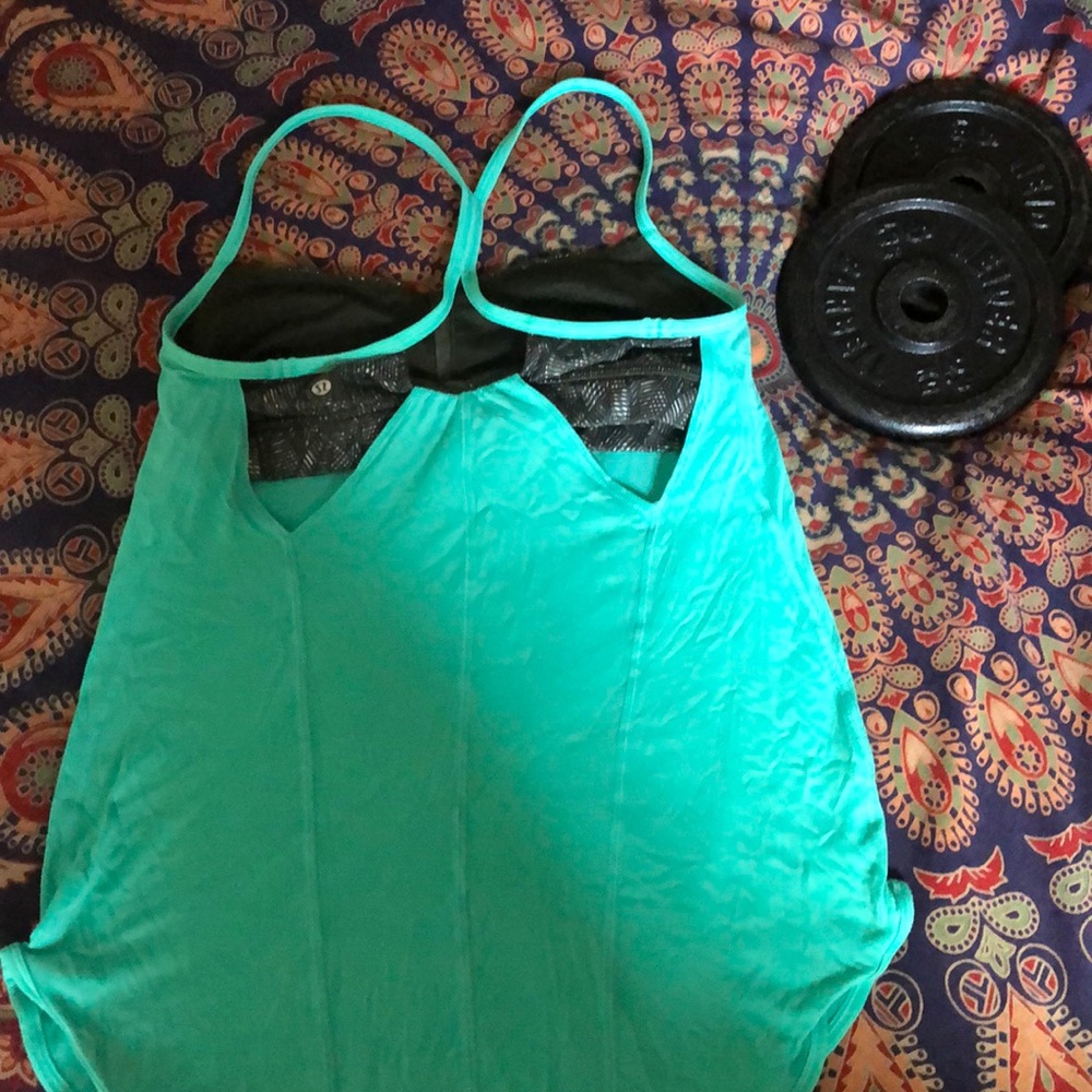 Lululemon Turquoise Power Y Tank